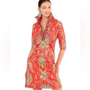 Gretchen Scott Everywhere The Plume Dress Coral Size S